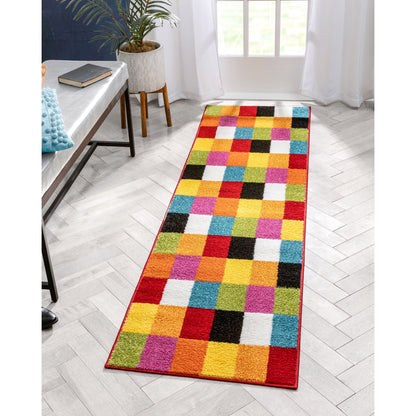 Starbright Bright Square Multi Kids Rug 0953