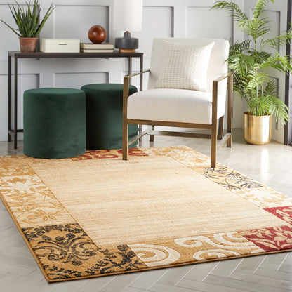 Damask Ivory Transitional Rug 1952