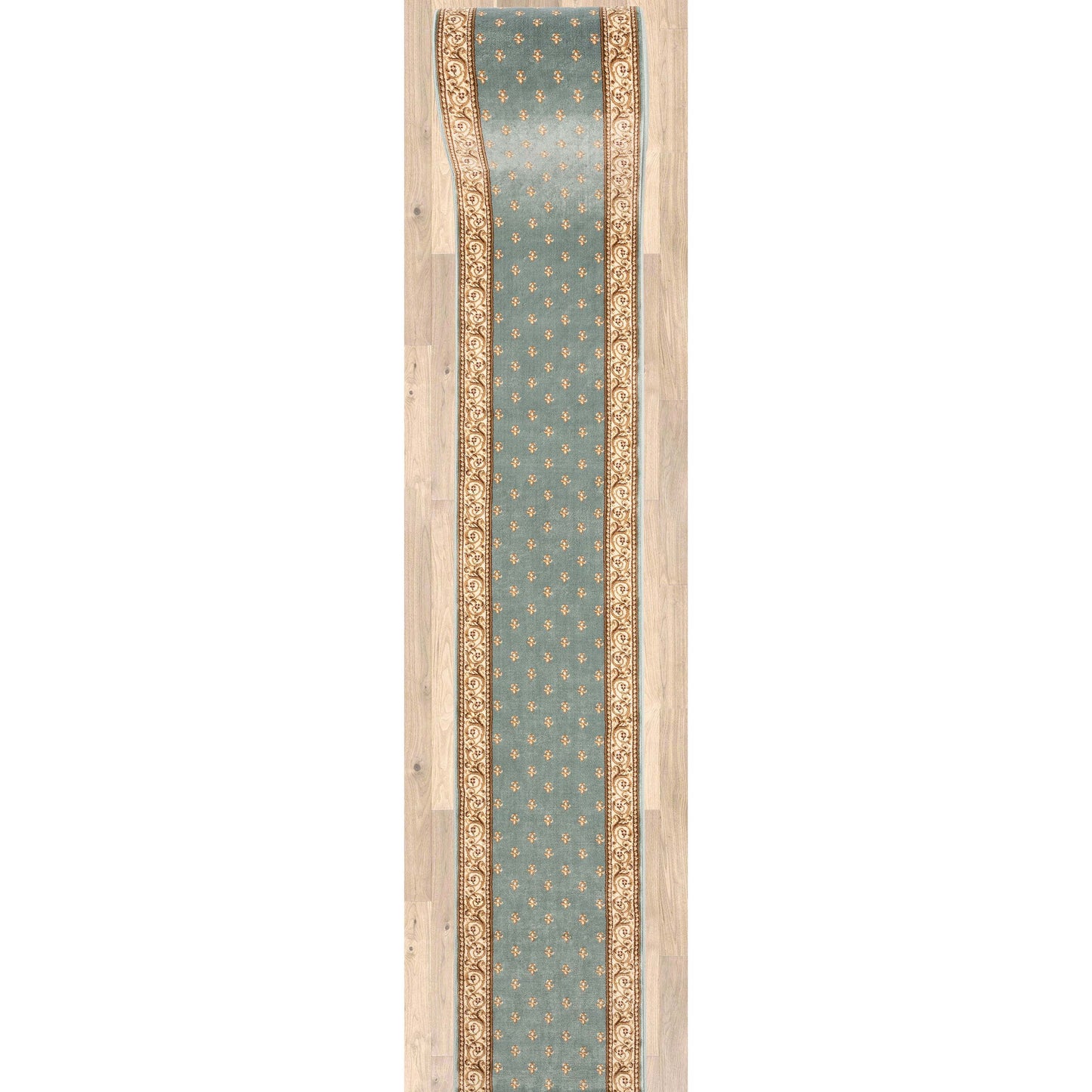 Barclay Fleur De Lis Light Blue Roll 55006