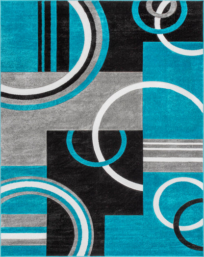 Galaxy Waves Blue Modern Rug 60016