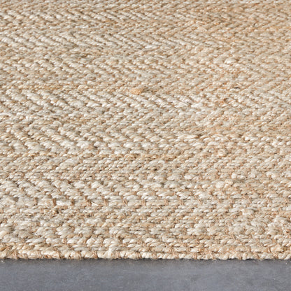 Lola Jute Chevron Natural Hand-Woven Chunky-Textured Rug ALE-12