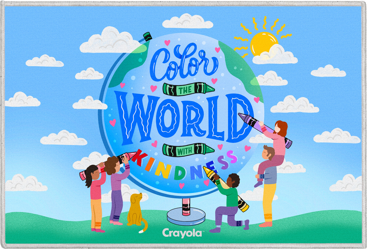 Crayola Color The World Blue Rug CRA-01A