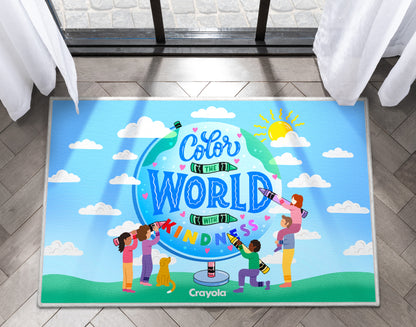 Crayola Color The World Blue Rug CRA-01A