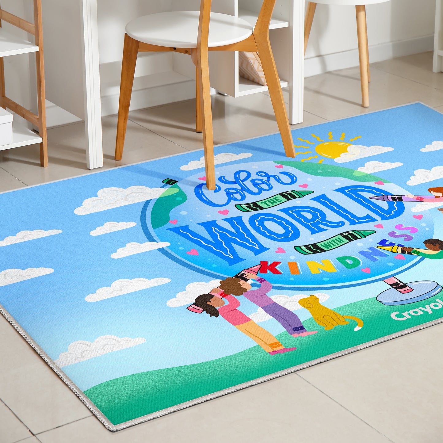 Crayola Color The World Blue Rug CRA-01A