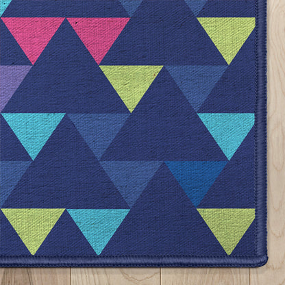 Crayola Triangles Blue Rug CRA-09A