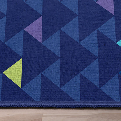 Crayola Triangles Blue Rug CRA-09A