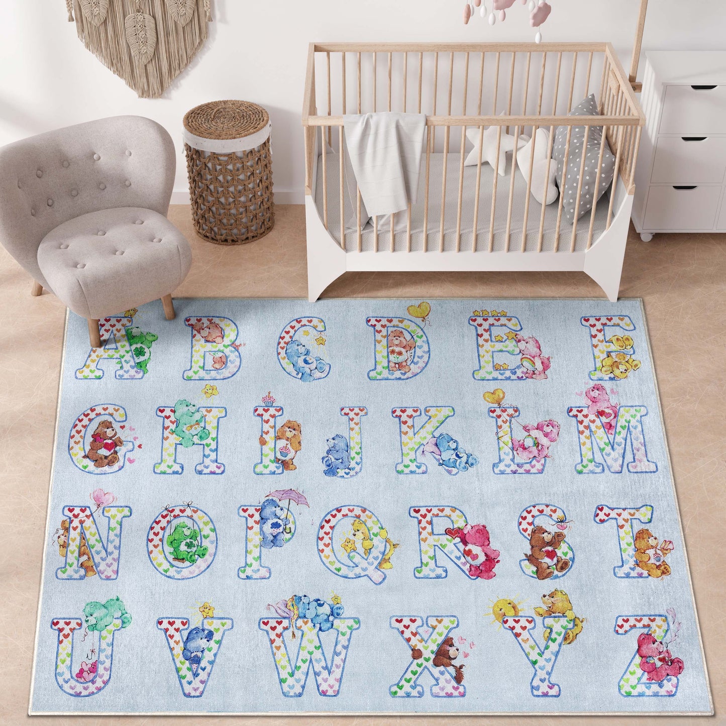 Care Bears Alphabet Baby Multi Rug CRB-07A