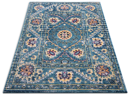 Mae Blue Modern Bohemian Rug MC-344