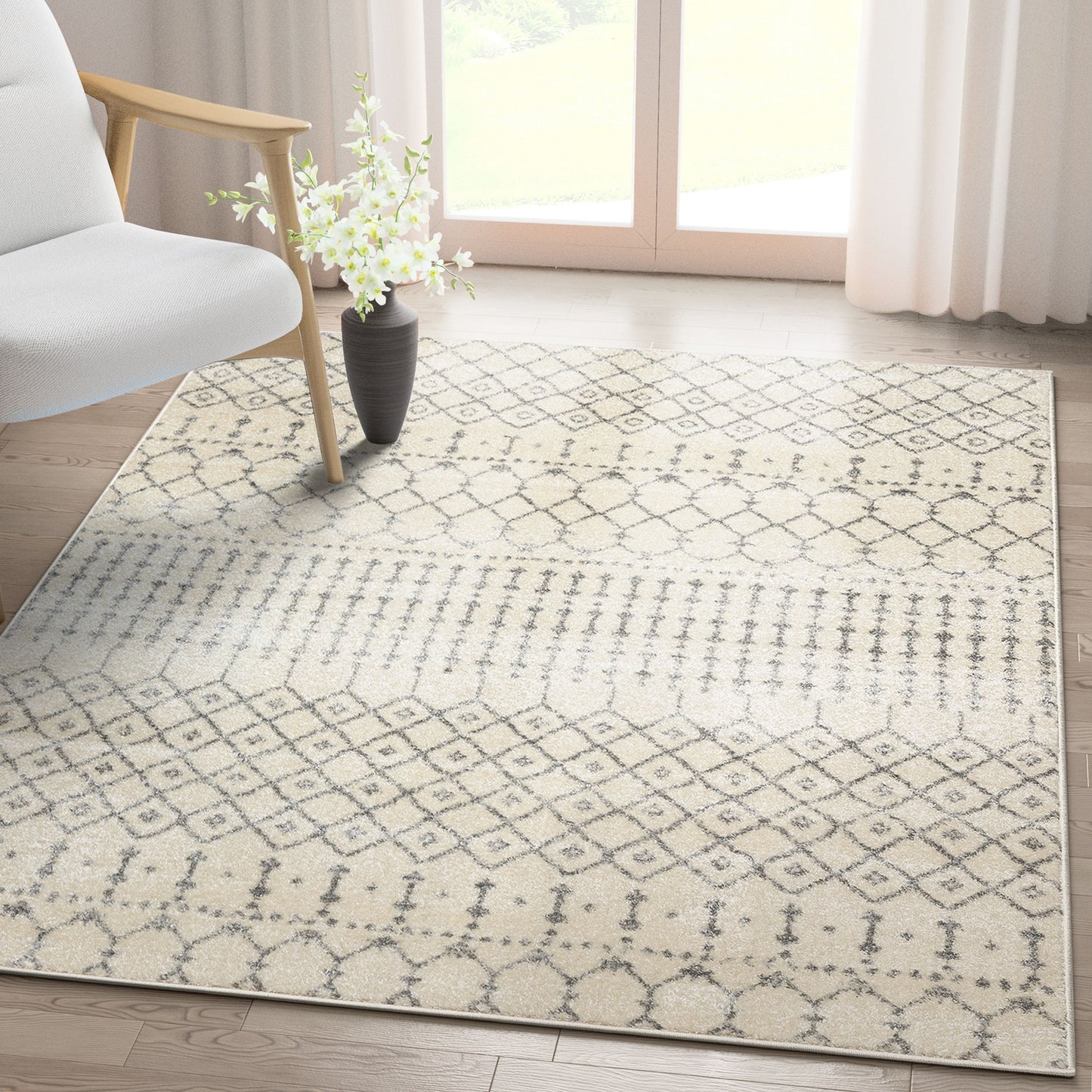 Mystic Colette Ivory Grey Rug MC-452