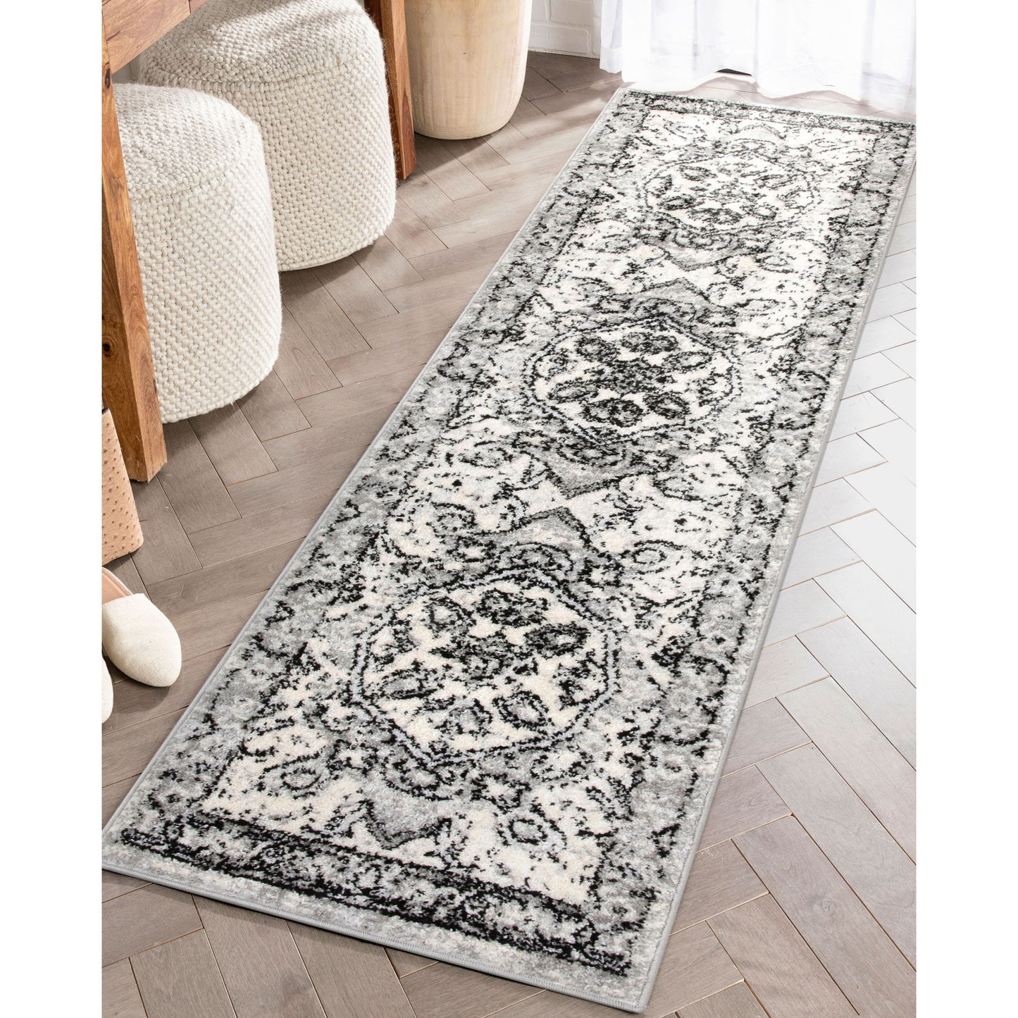 Mystic Arctic Bloom Ivory Grey Rug MC-502