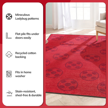 Miraculous Ladybug large Ladybug Repeat Red Rug MLB-17A