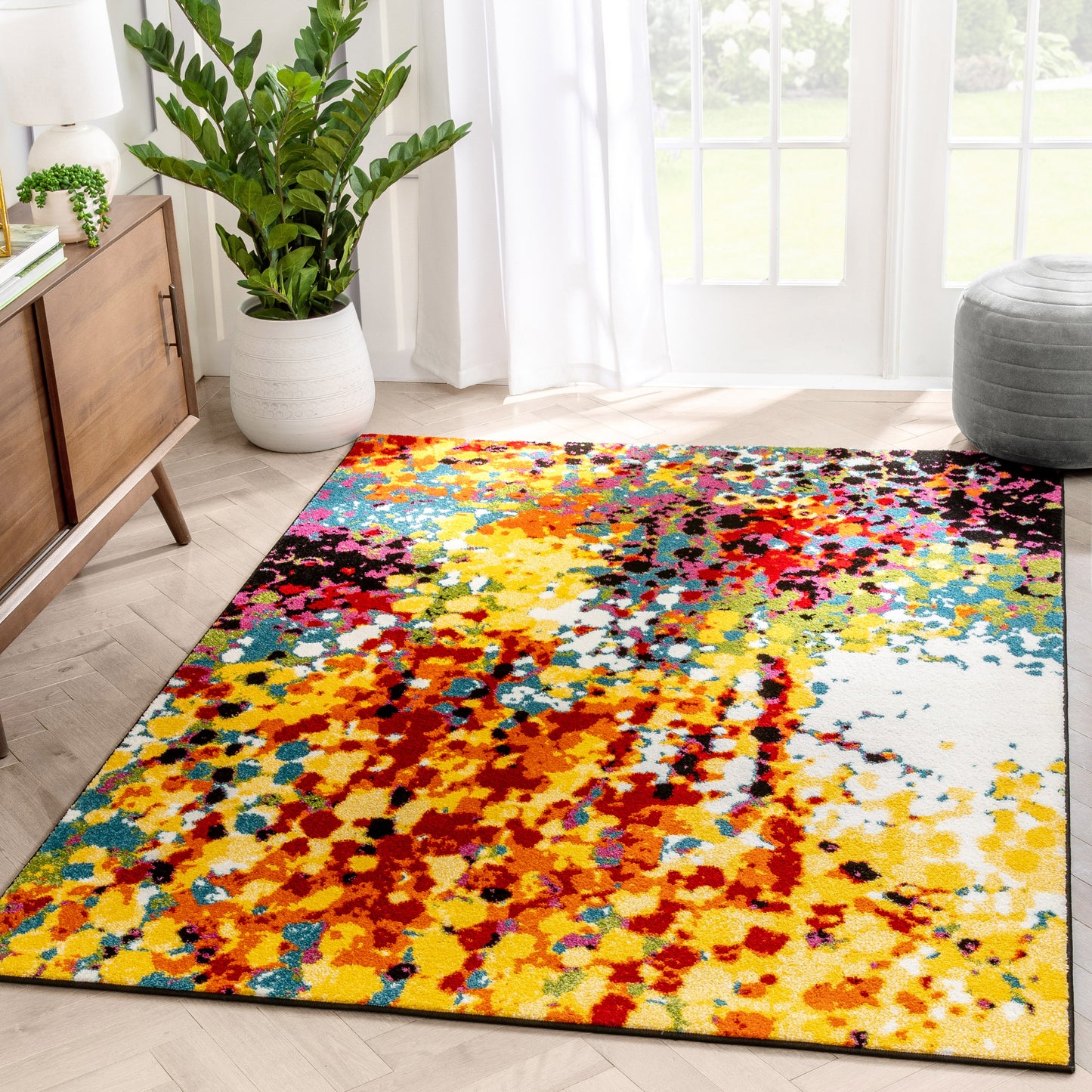 Partridge Multi Modern Bright Abstract Rug VI11