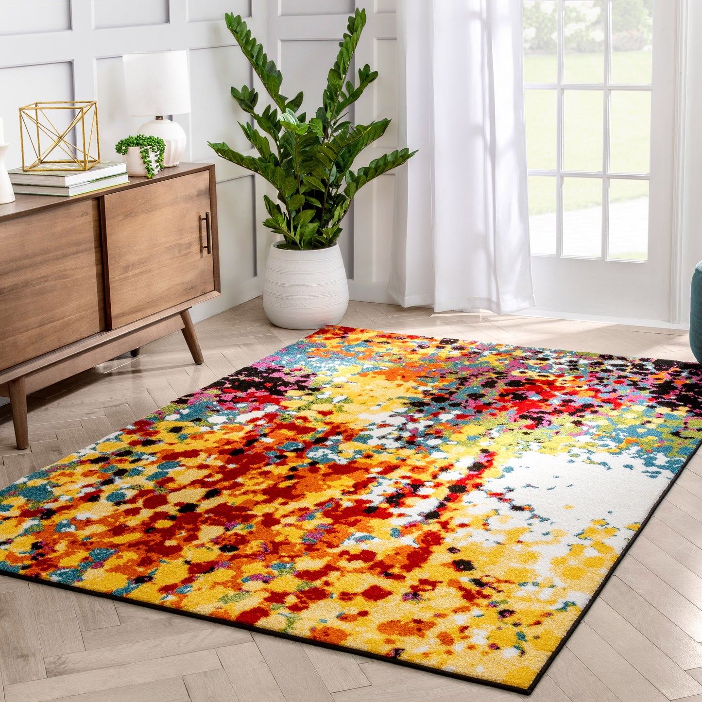 Partridge Multi Modern Bright Abstract Rug VI11