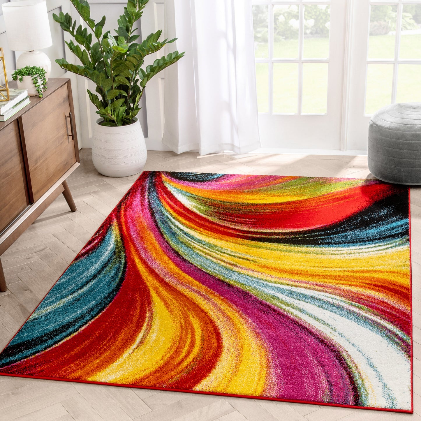 Pleasure Multi Modern Bright Rug VI41