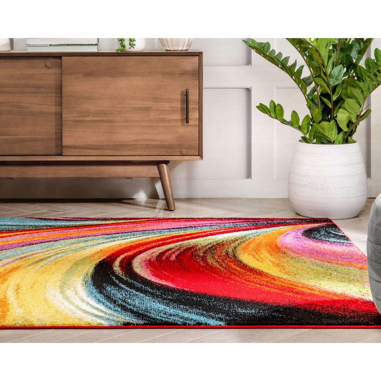 Pleasure Multi Modern Bright Rug VI41