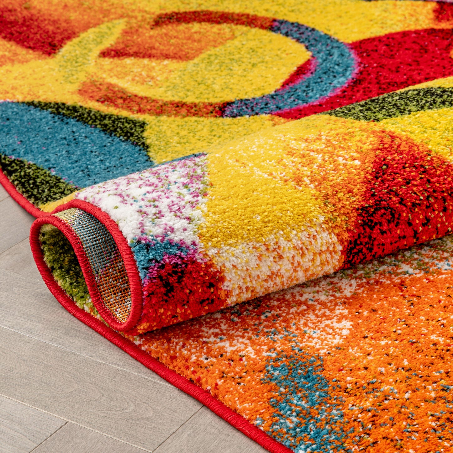 Brilliant Multi Modern Bright Rug VI81