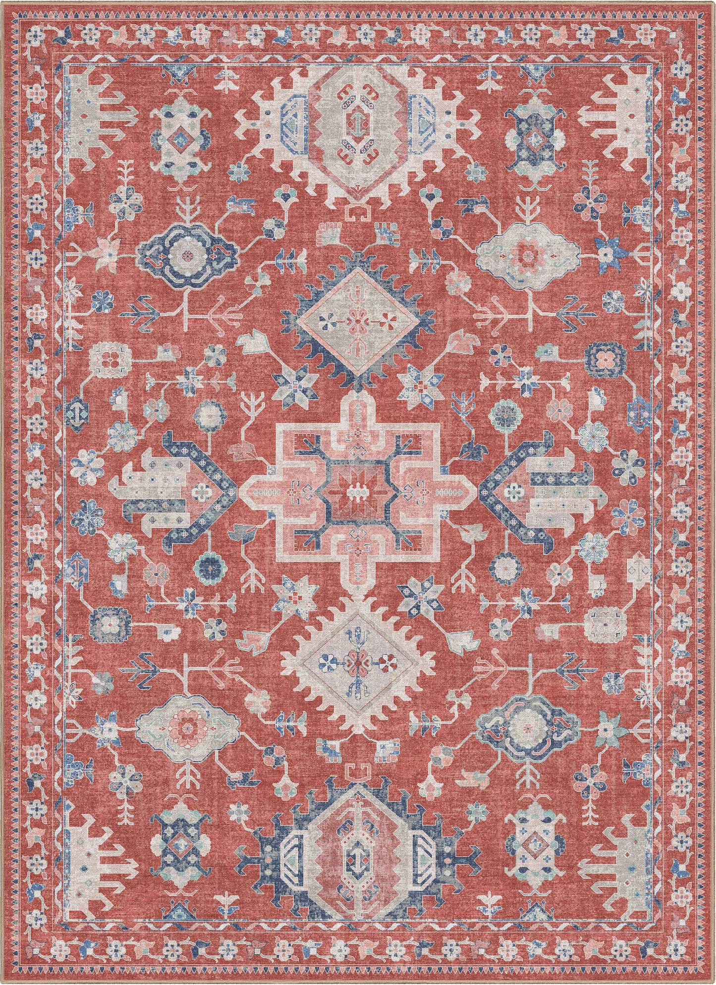 Apollo Paris Red Flat-Weave Rug W-AP-73B