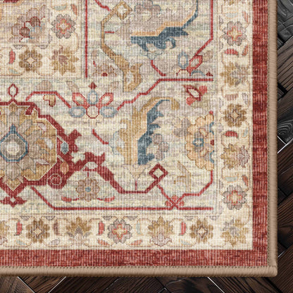 Apollo Summit Red Beige Flat-Weave Rug W-APE-05F