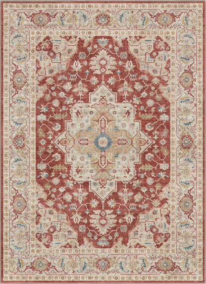 Apollo Summit Red Beige Flat-Weave Rug W-APE-05F