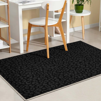 Animal Prints Leopard Black Rug W-APT-02C