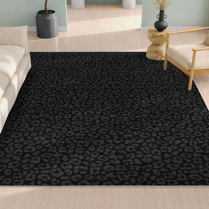 Animal Prints Leopard Black Rug W-APT-02C