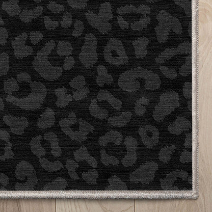 Animal Prints Leopard Black Rug W-APT-02C