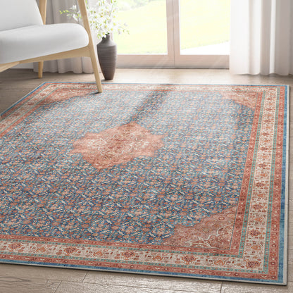 Asha Lilith Blue Red Rug W-AS-06C