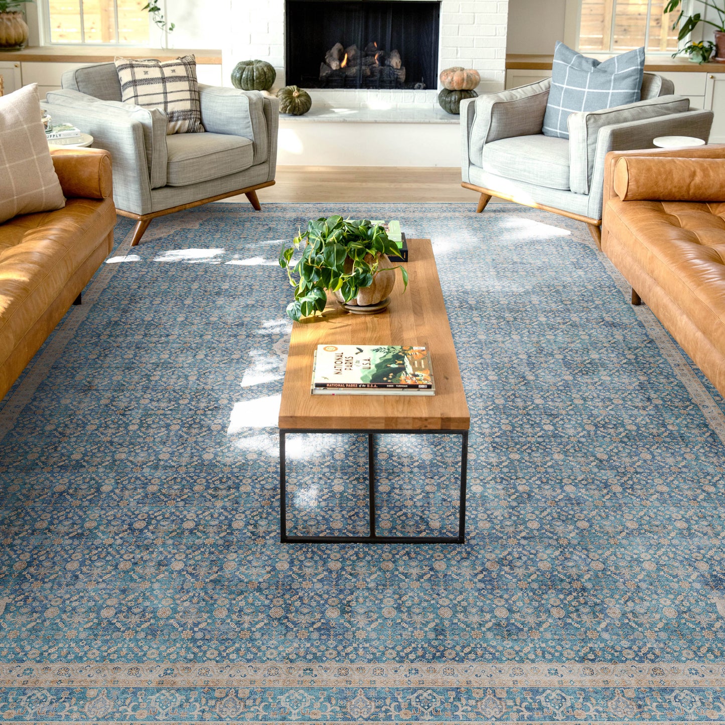 Asha Lilith Blue Rug W-AS-06D