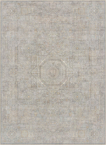 Asha Amman Beige Grey Flat-Weave Rug W-AS-11A