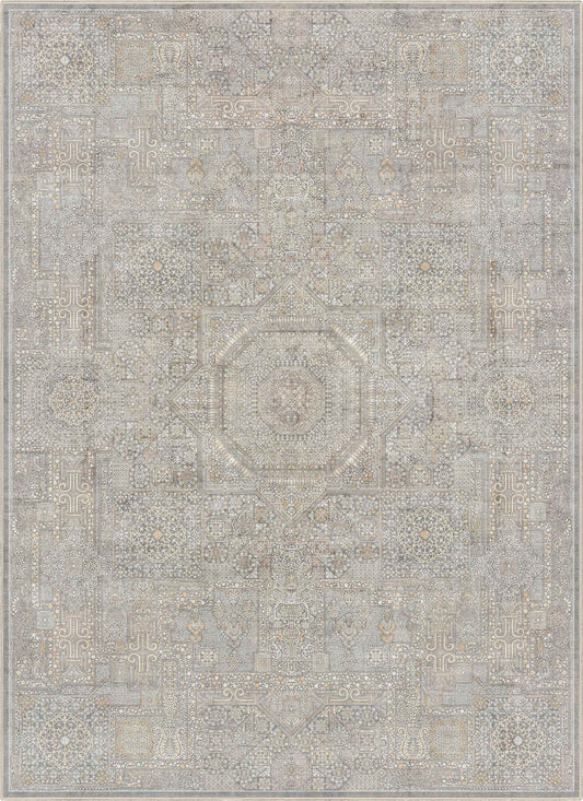 Asha Amman Beige Grey Flat-Weave Rug W-AS-11A