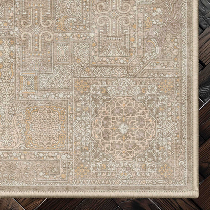 Asha Amman Beige Mink Flat-Weave Rug W-AS-11B