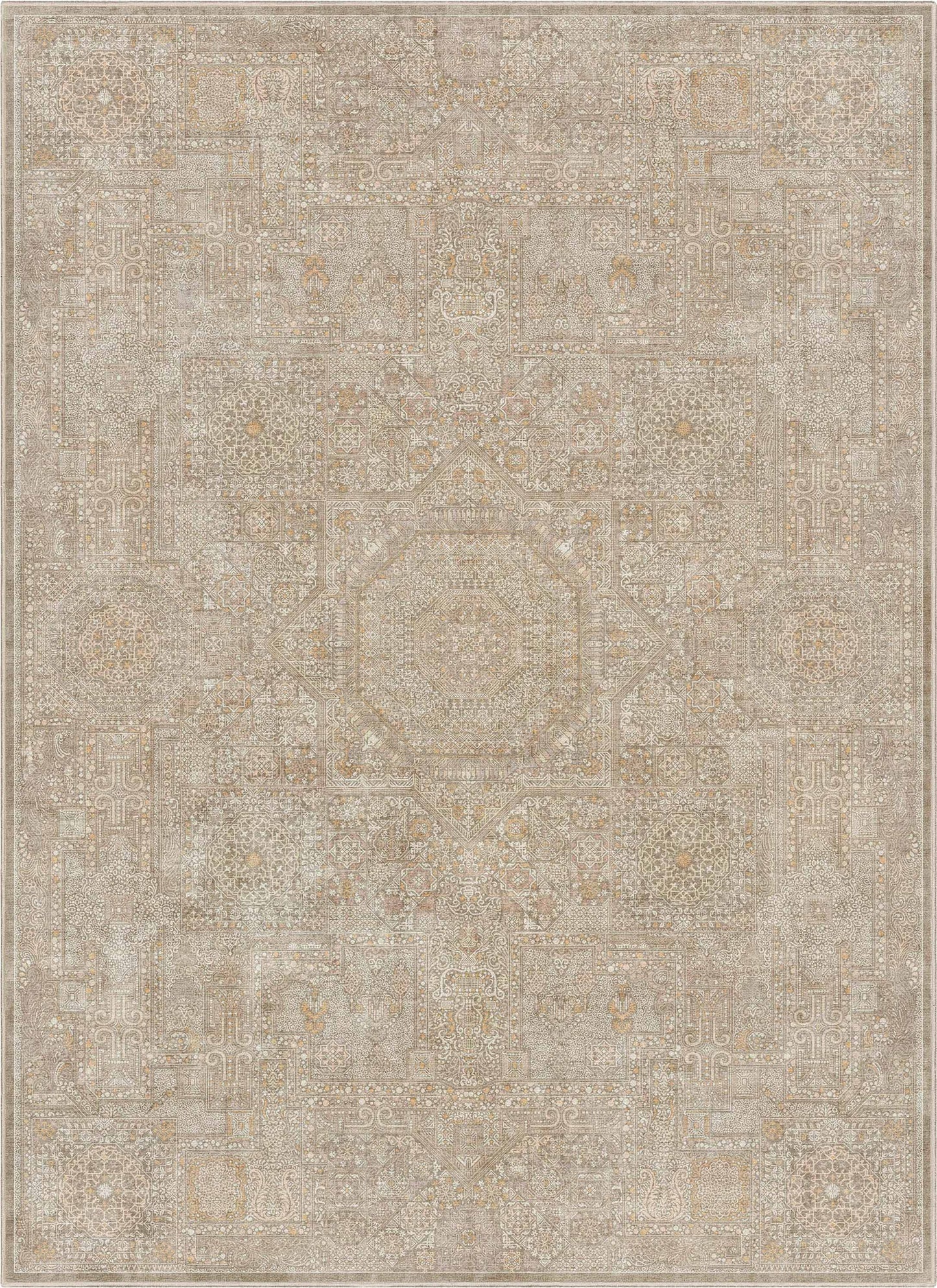 Asha Amman Beige Mink Flat-Weave Rug W-AS-11B