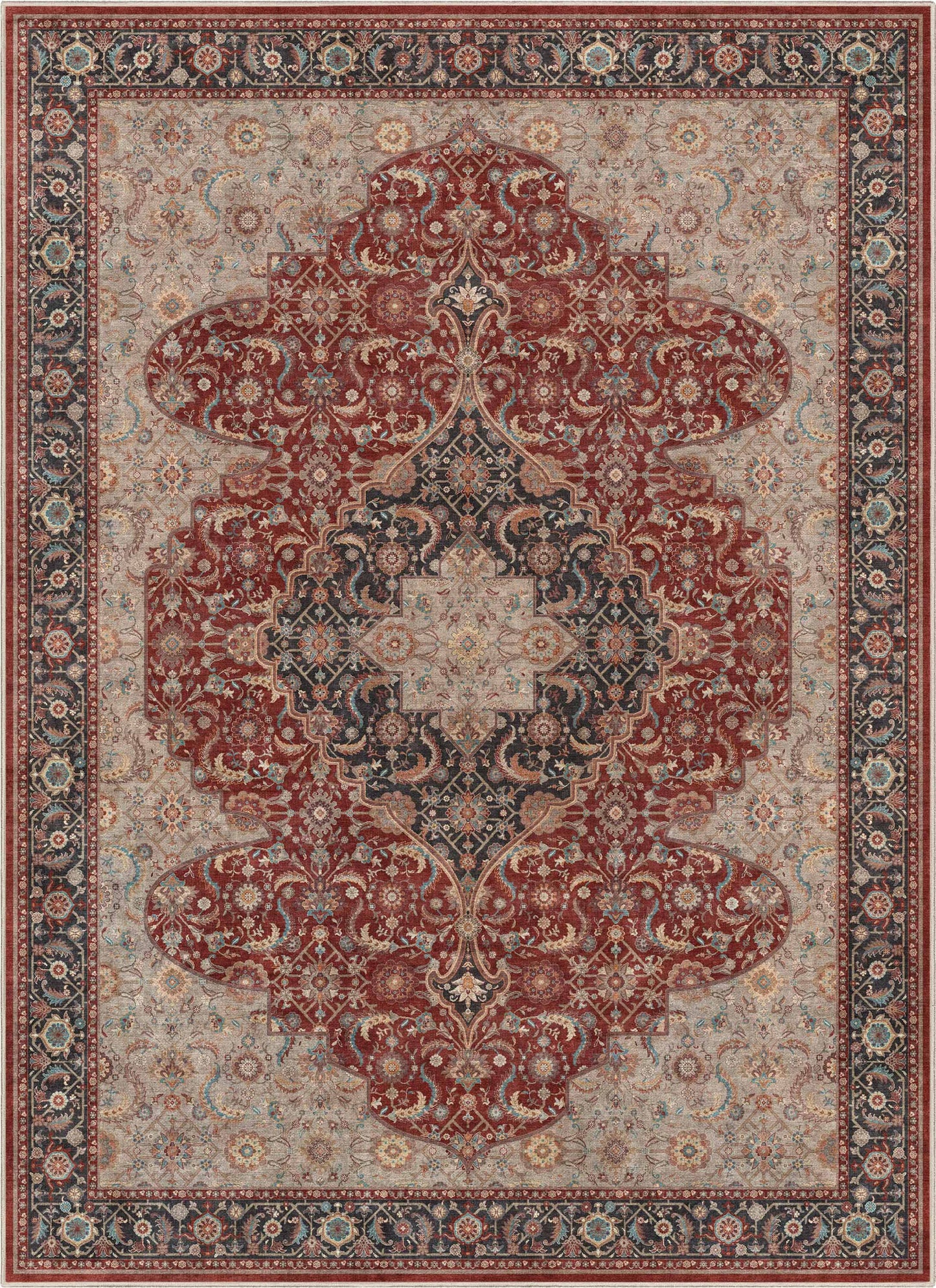 Asha Zurich Red Flat-Weave Rug W-AS-12A