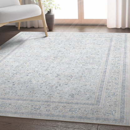 Asha Beirut Blue Flat-Weave Rug W-AS-14B