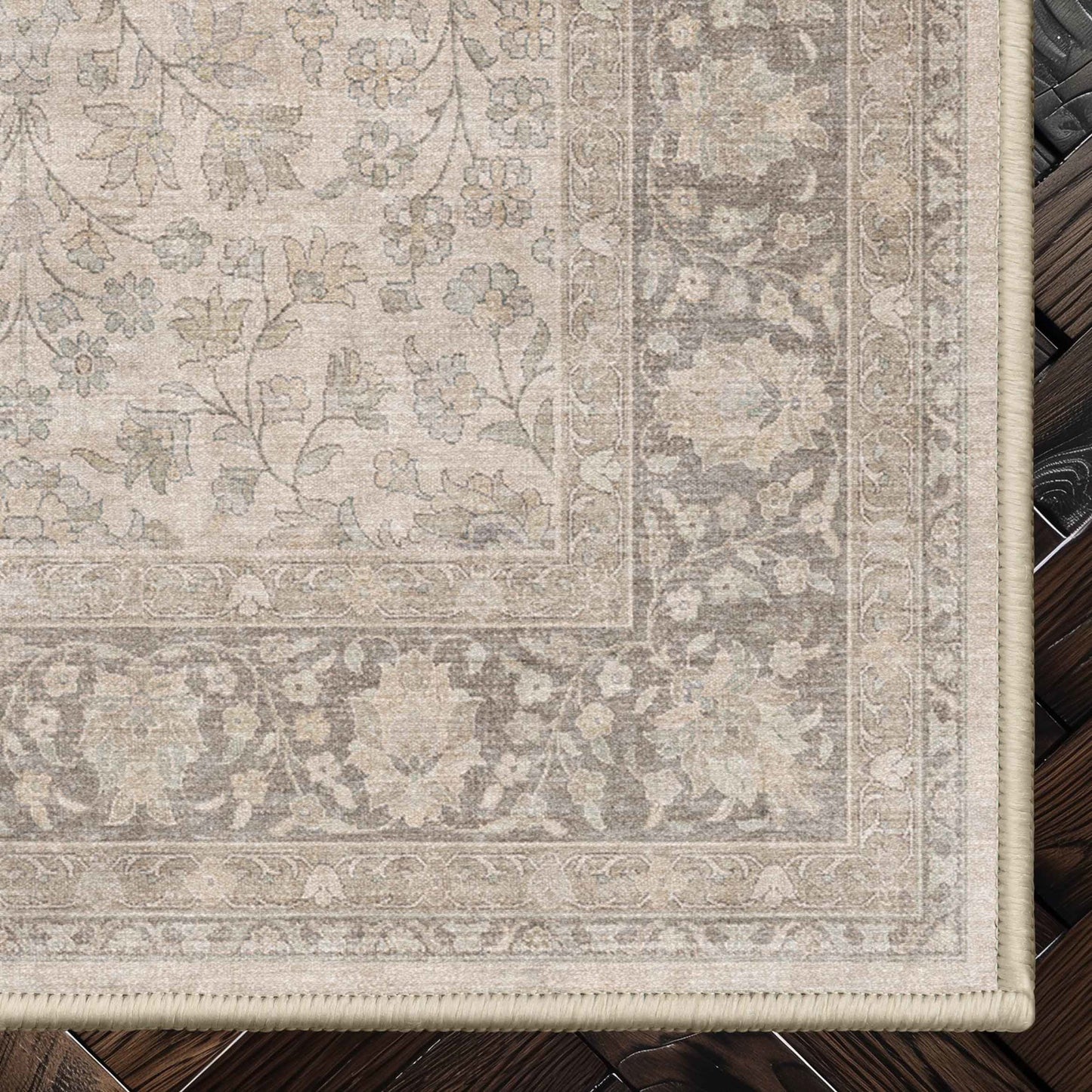 Asha Madrid Beige Flat-Weave Rug W-AS-20A