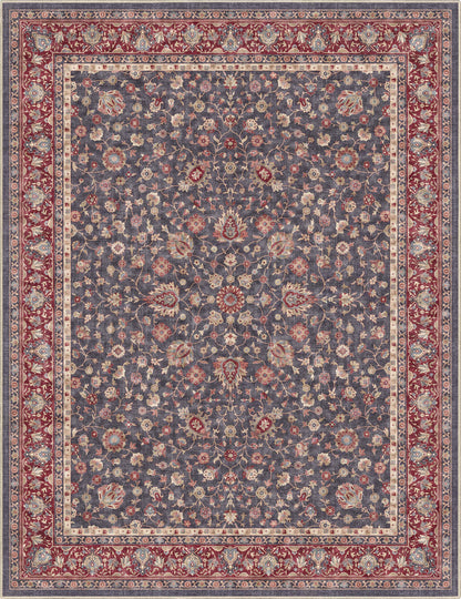 Asha Rome Navy Blue Red Rug W-AS-22A