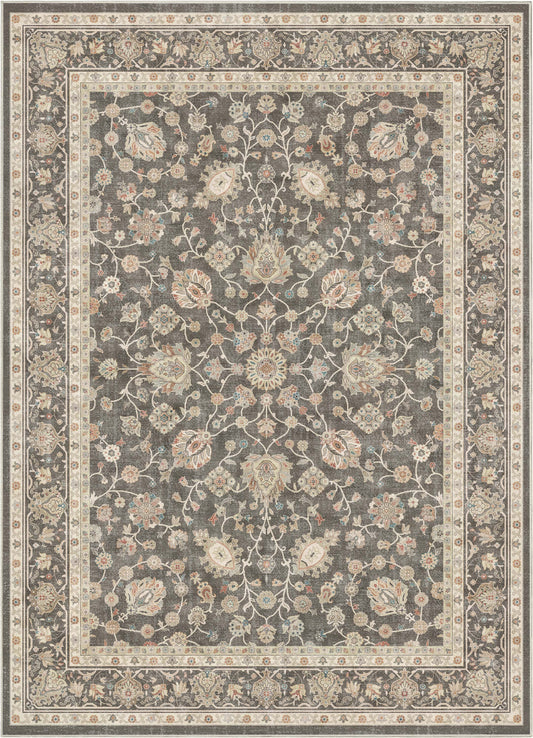 Asha Rome Charcoal Brown Rug W-AS-22D