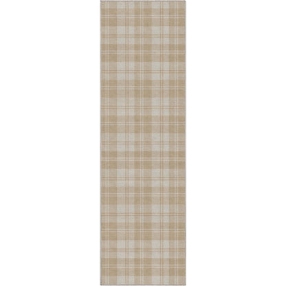 Apollo Plaid Beige Brown Rug W-PLD-01F