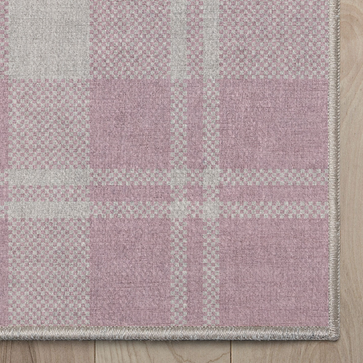 Apollo Plaid Pink Rug W-PLD-01G