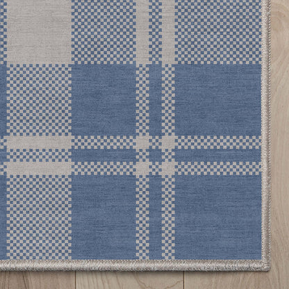 Apollo Plaid Blue Rug W-PLD-01J