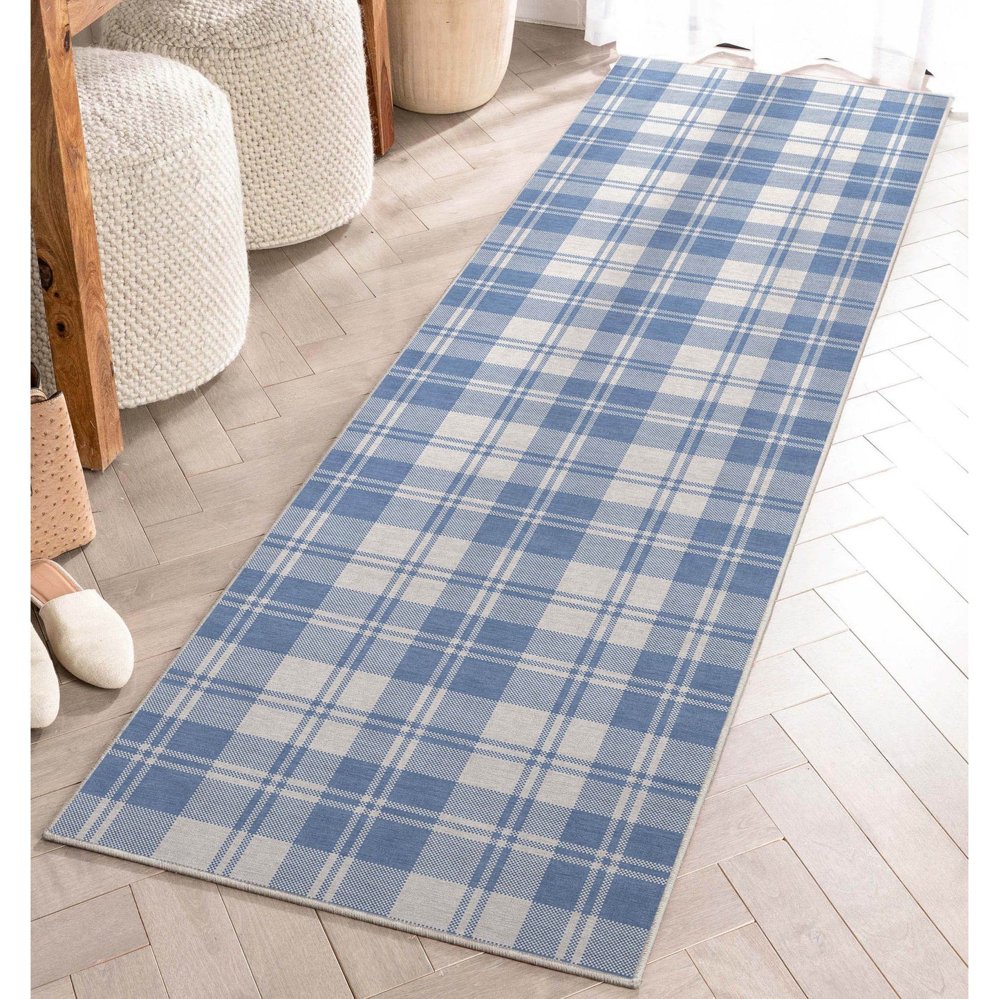 Apollo Plaid Blue Rug W-PLD-01J