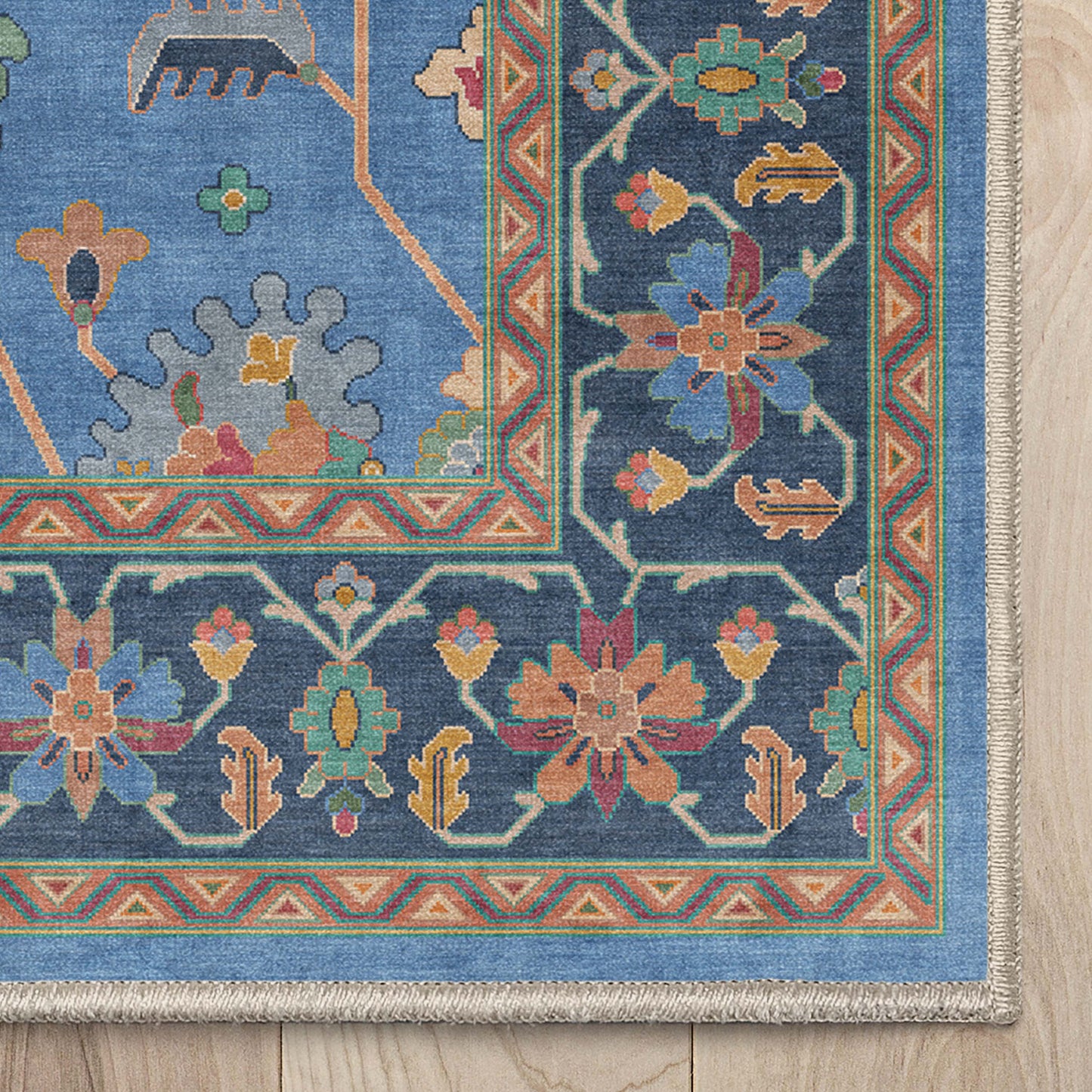 Ushak Antalya Blue Rug W-US-02A