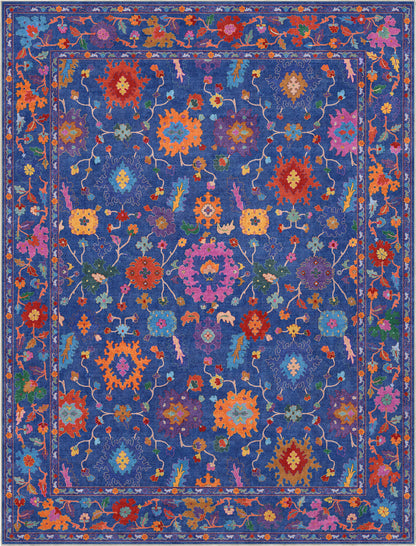 Ushak Bodrum Blue Multi Rug W-US-04A