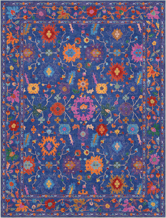 Ushak Bodrum Blue Multi Rug W-US-04A