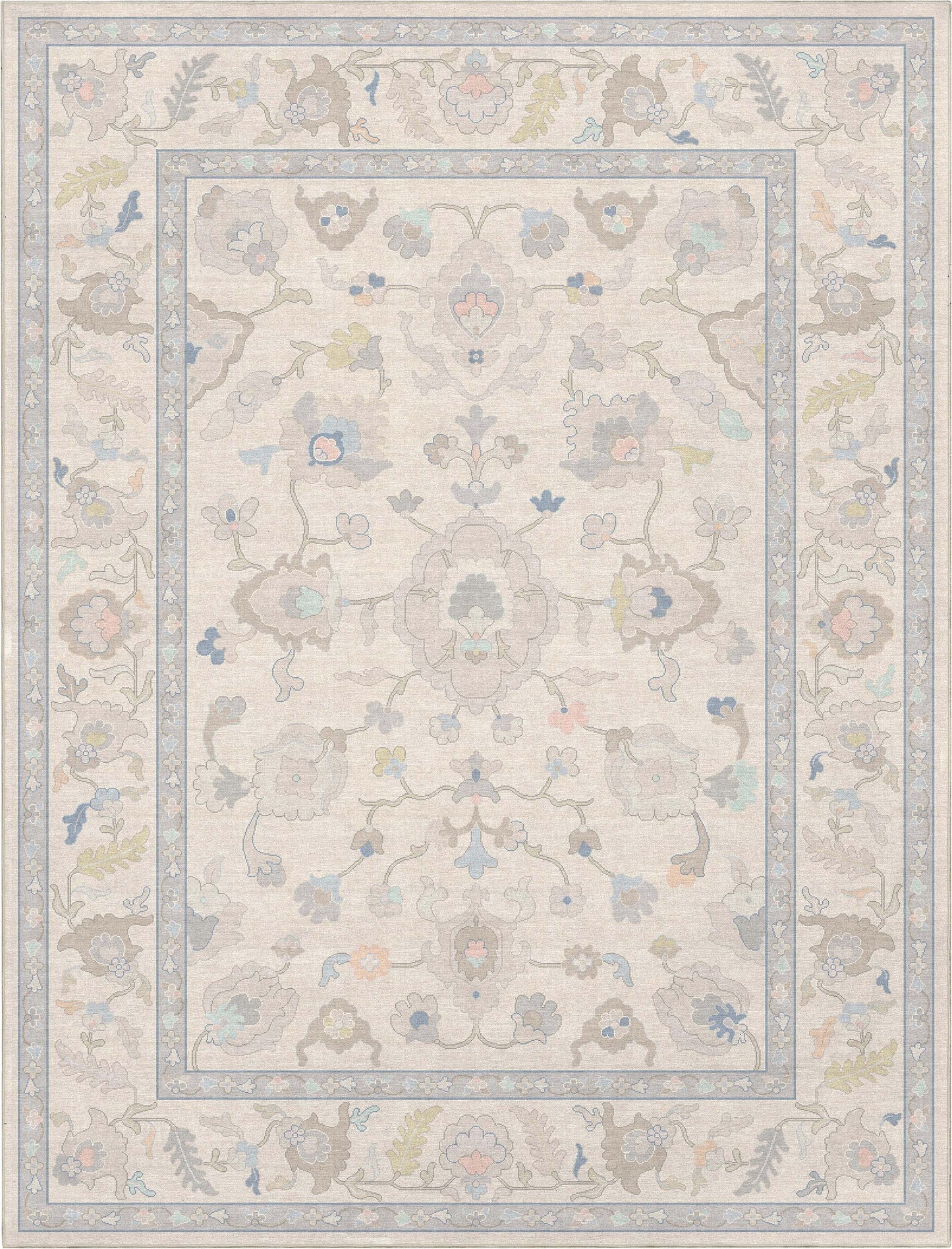 Ushak Konya Cream Rug W-US-06A