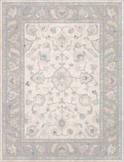 Ushak Konya Cream Grey Rug W-US-06B