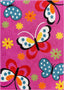 Starbright Daisy Butterflies Pink Kids Rug 0930