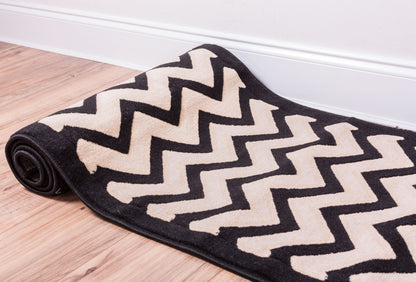 Chevron Black Modern Rug 1963