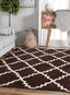 Lulu's Lattice Brown Modern Rug 2108