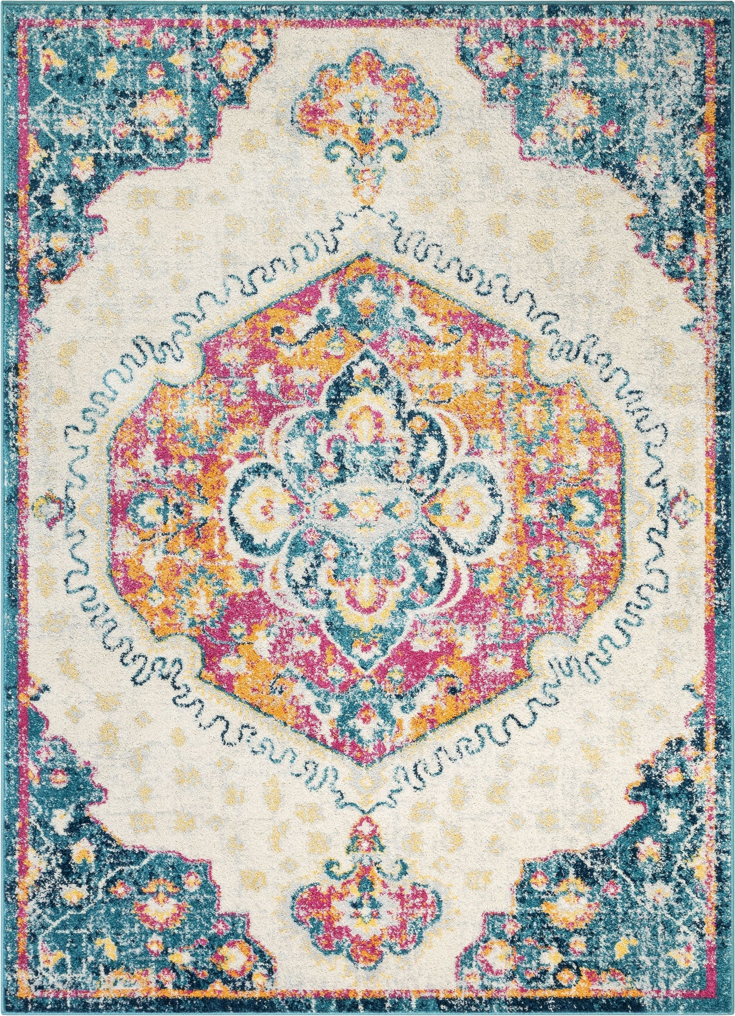 Branna Vintage Bohemian Fuschia Rug 2750